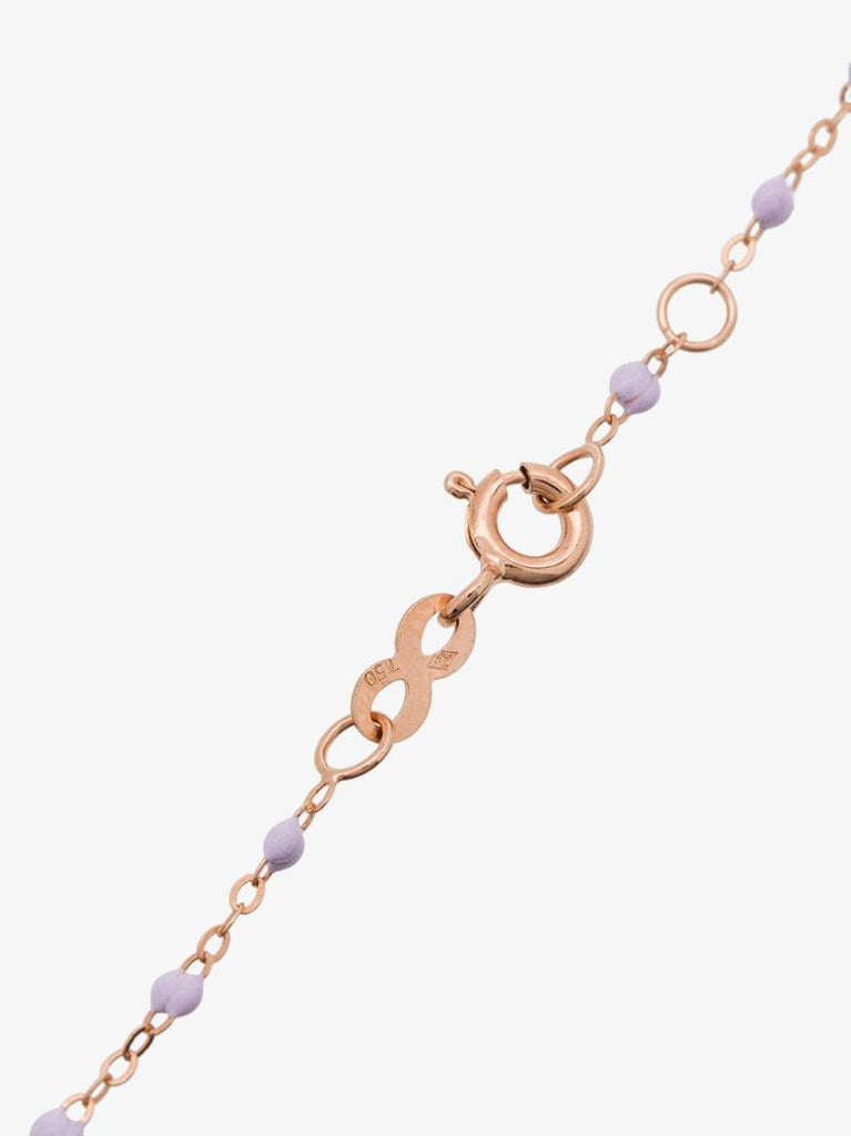 18k Rose Gold Purple Beaded Necklace