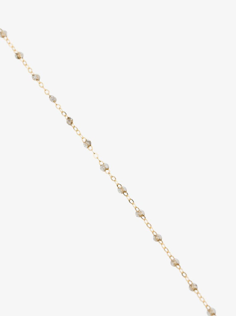18k Yellow Gold and Grey Beaded Bracelet