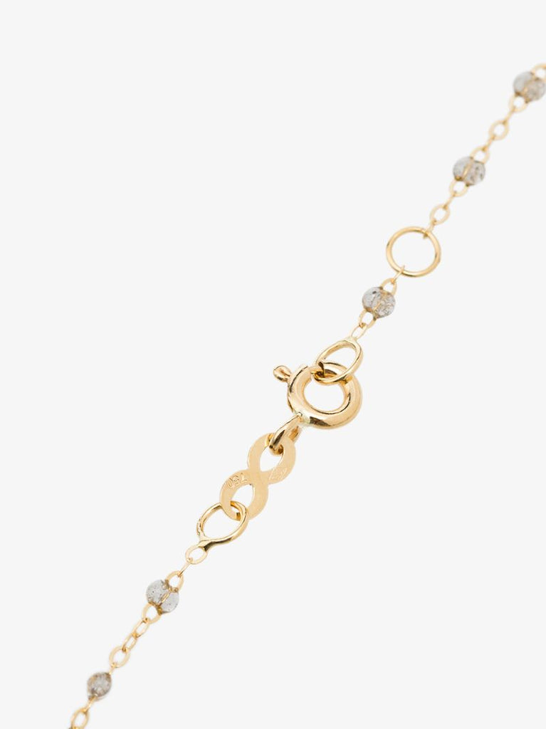 18k Yellow Gold and Grey Beaded Bracelet