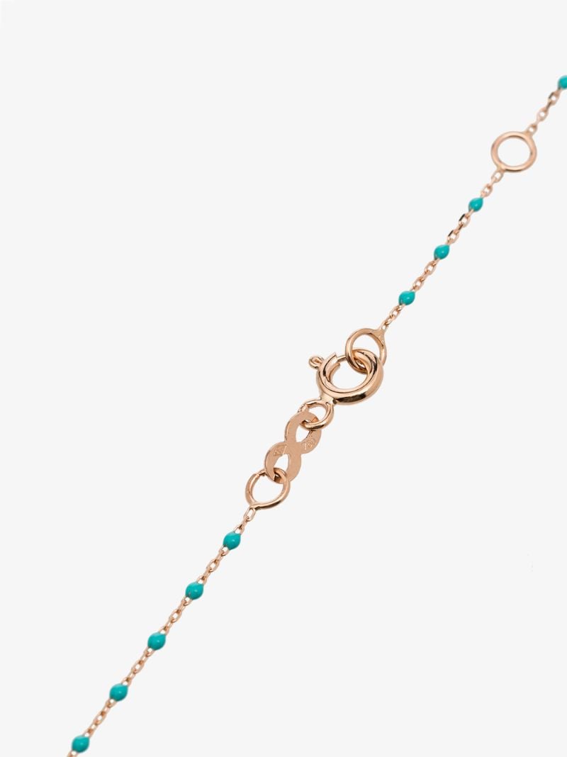 18k Rose Gold Beaded Diamond Necklace