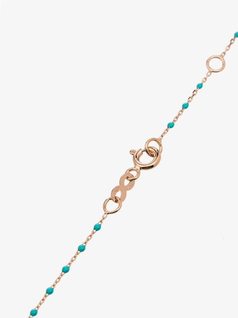18k Rose Gold Beaded Diamond Necklace