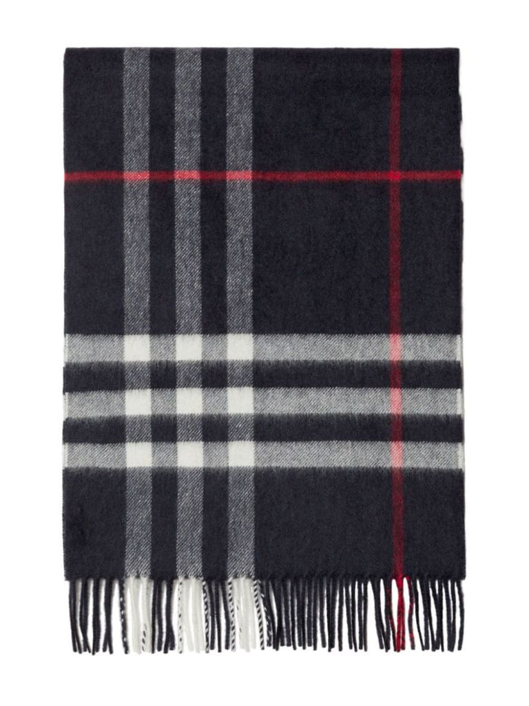 Blue Vintage Check Cashmere Scarf