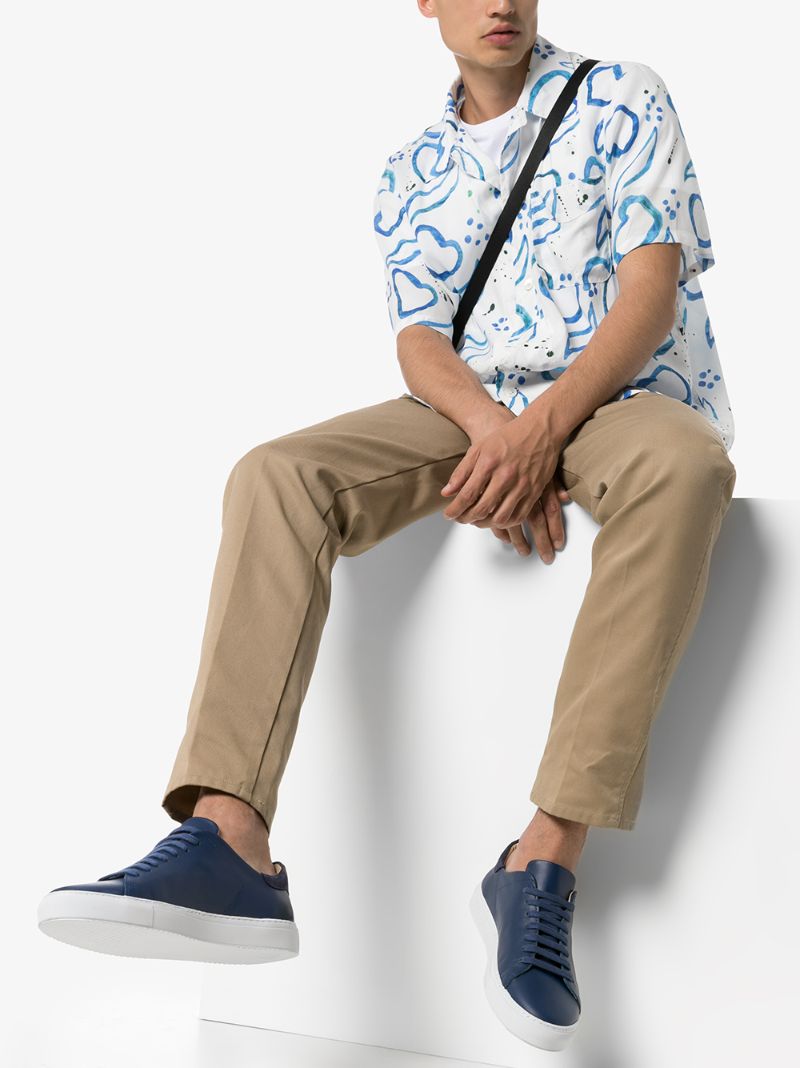 Blue Clean 90 Leather Sneakers