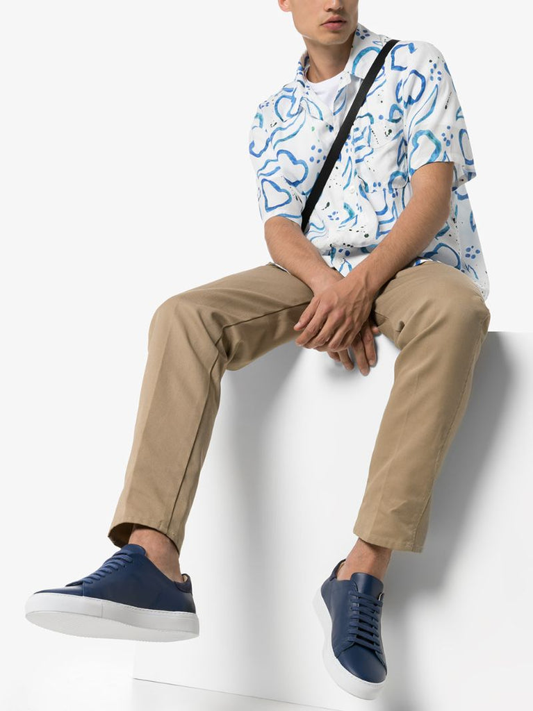 Blue Clean 90 Leather Sneakers