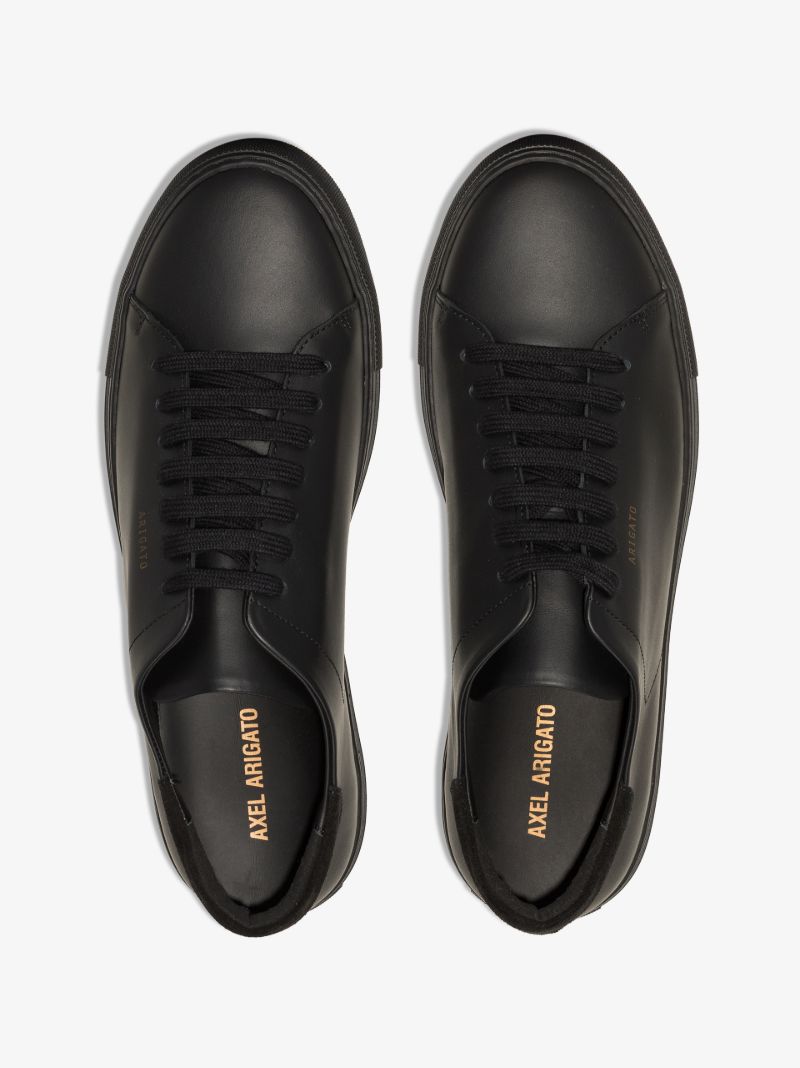 Black Clean 90 Low Top Leather Sneakers