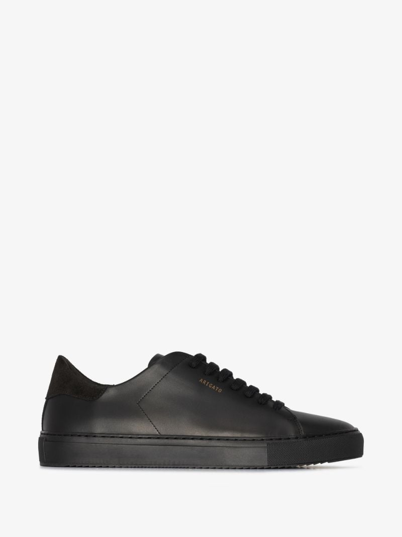 Black Clean 90 Low Top Leather Sneakers