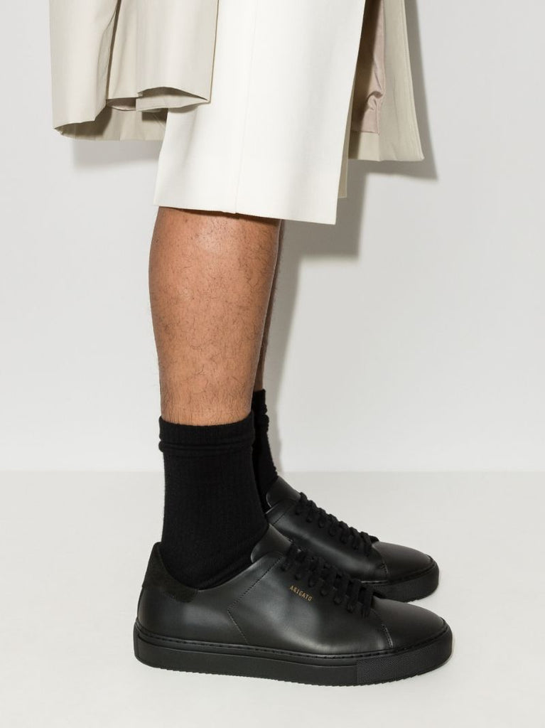 Black Clean 90 Low Top Leather Sneakers
