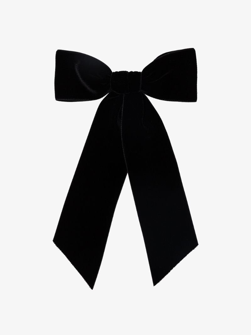 Black Velvet Bow Hair Clip