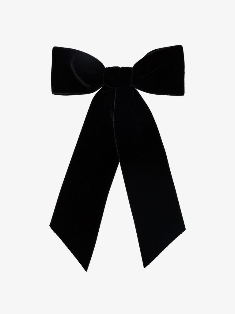 Black Velvet Bow Hair Clip