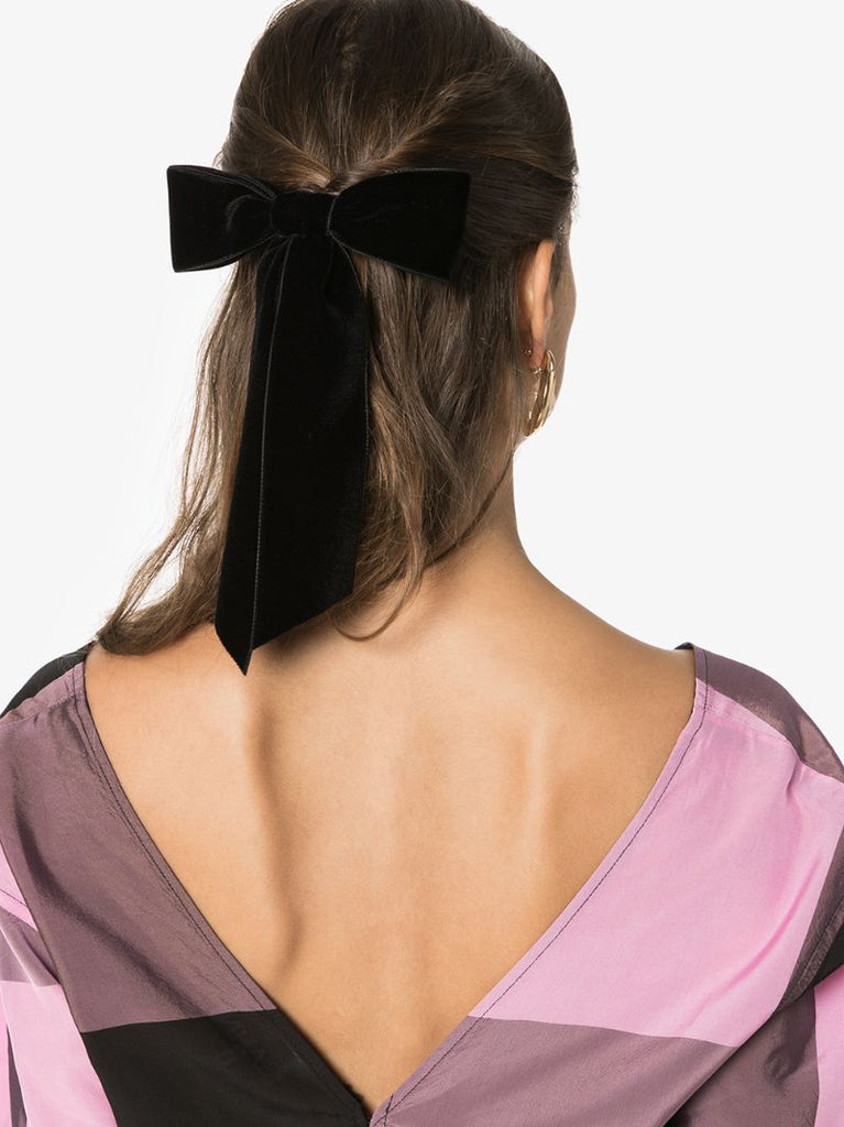 Black Velvet Bow Hair Clip