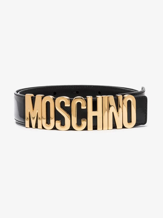 Black Logo-lettering Belt