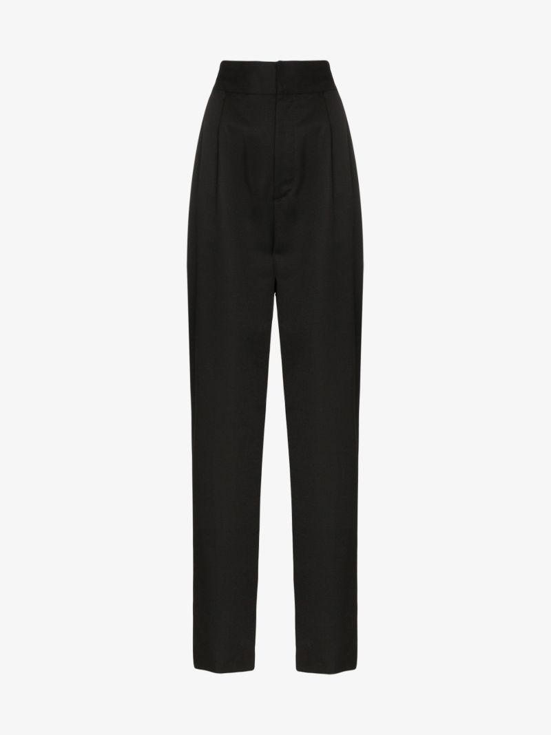 High Waist Slim Trousers