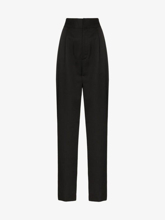 High Waist Slim Trousers