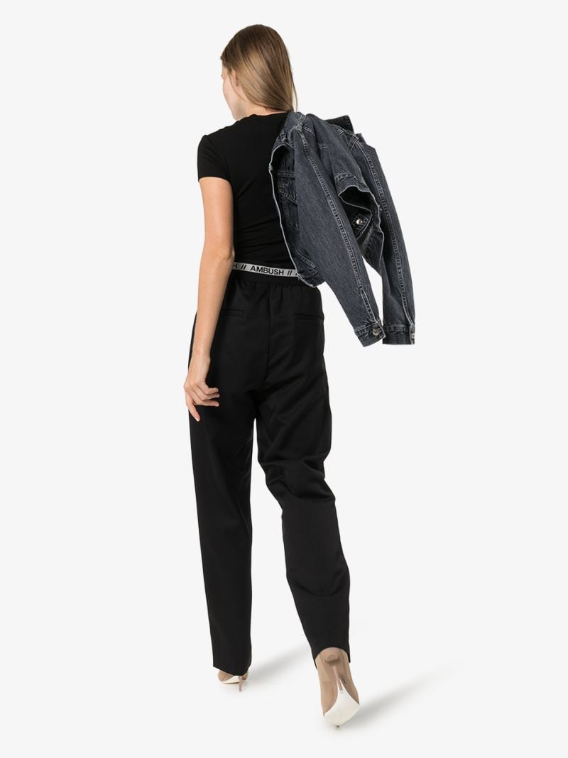 High Waist Slim Trousers