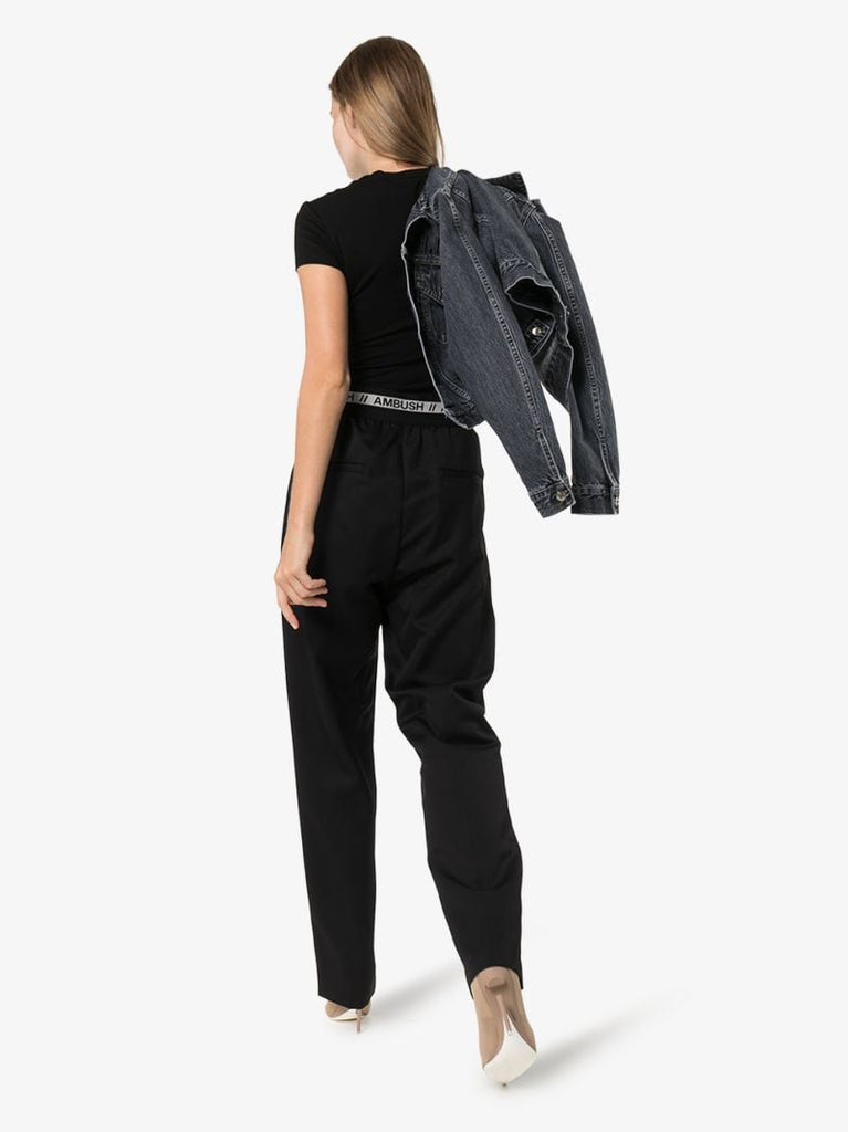 High Waist Slim Trousers