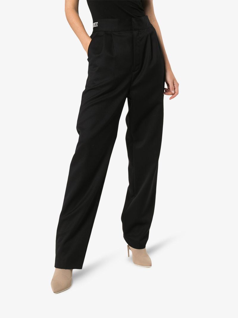 High Waist Slim Trousers