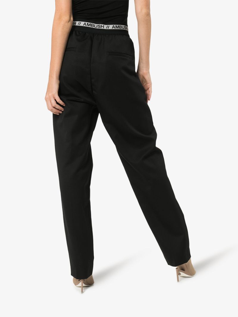 High Waist Slim Trousers