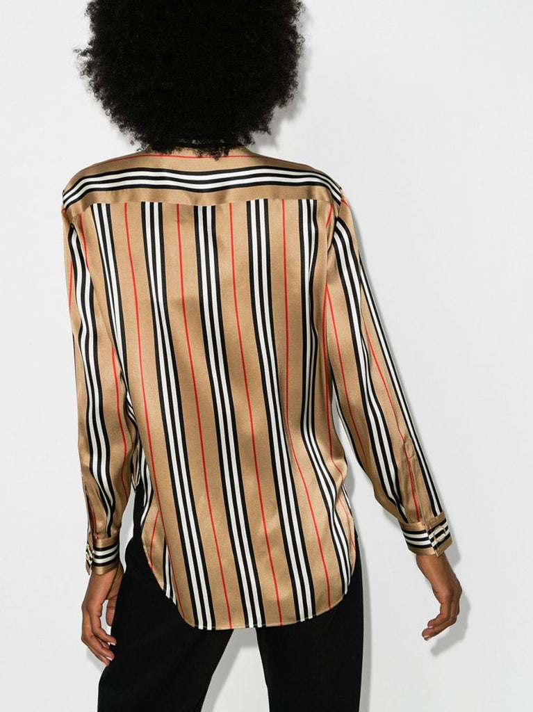 Icon Stripe Silk Shirt