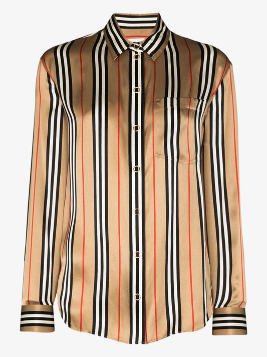 Icon Stripe Silk Shirt