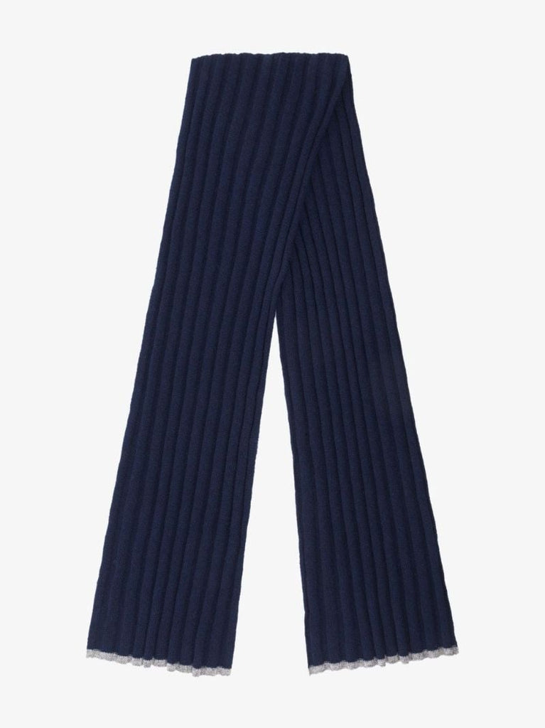 Blue Knitted Cashmere Scarf