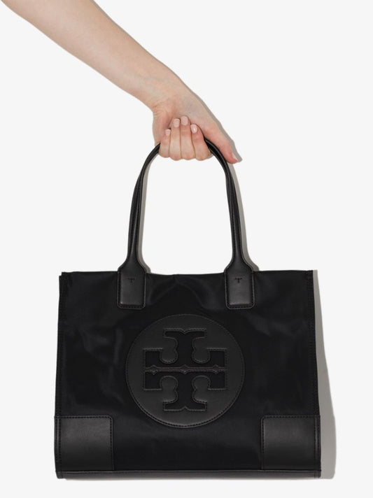 Black Ella Logo Tote Bag
