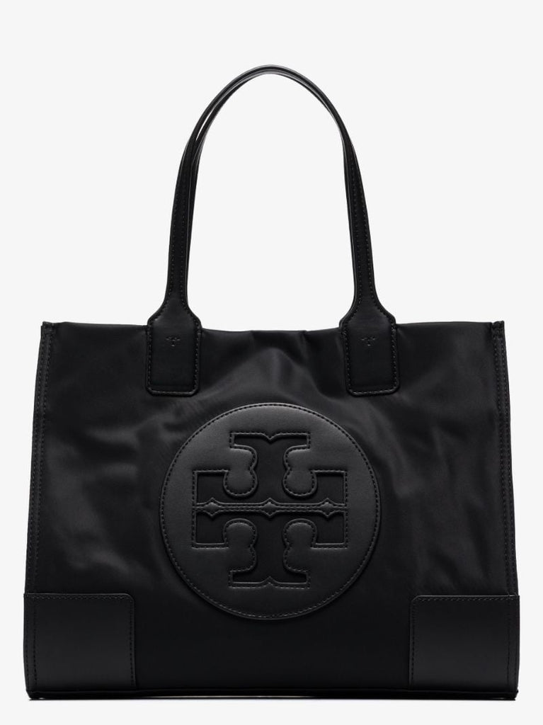 Black Ella Logo Tote Bag
