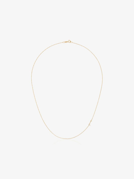 18k Yellow Gold Mini Arrow Diamond Necklace