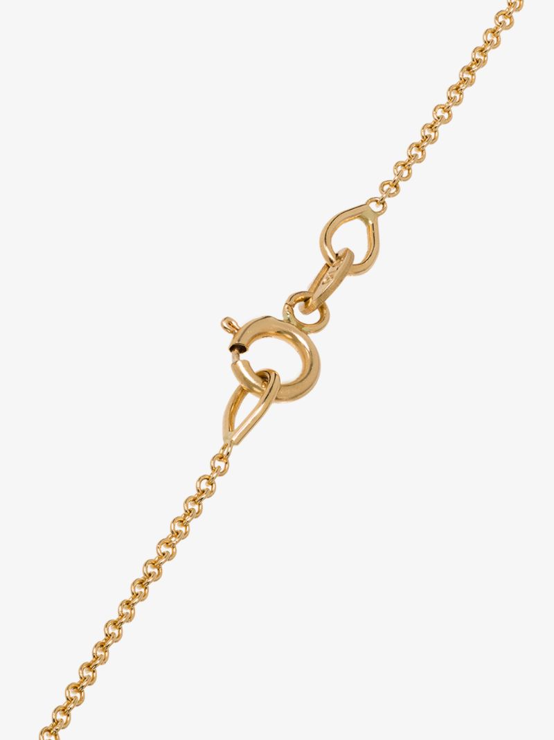 18k Yellow Gold Mini Arrow Diamond Necklace