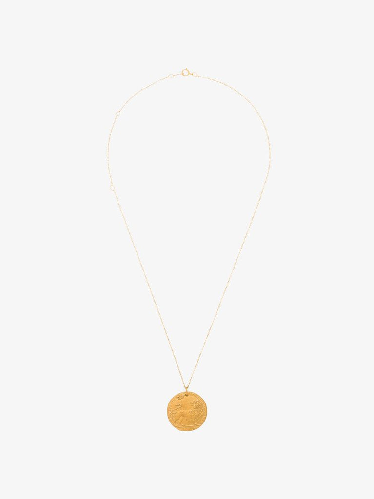 9k Yellow Gold Ii Leone Medallion Necklace