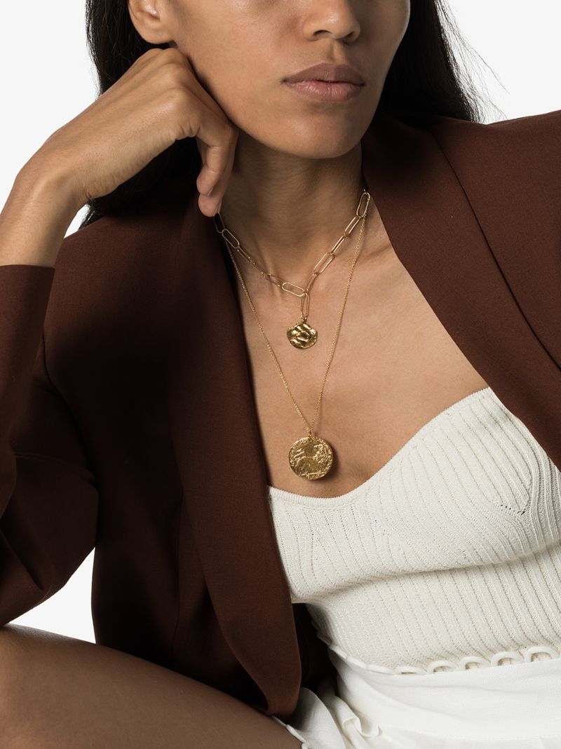 9k Yellow Gold Ii Leone Medallion Necklace