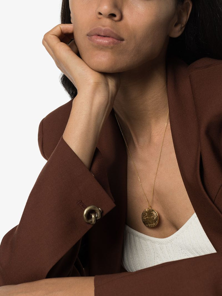 9k Yellow Gold Ii Leone Medallion Necklace