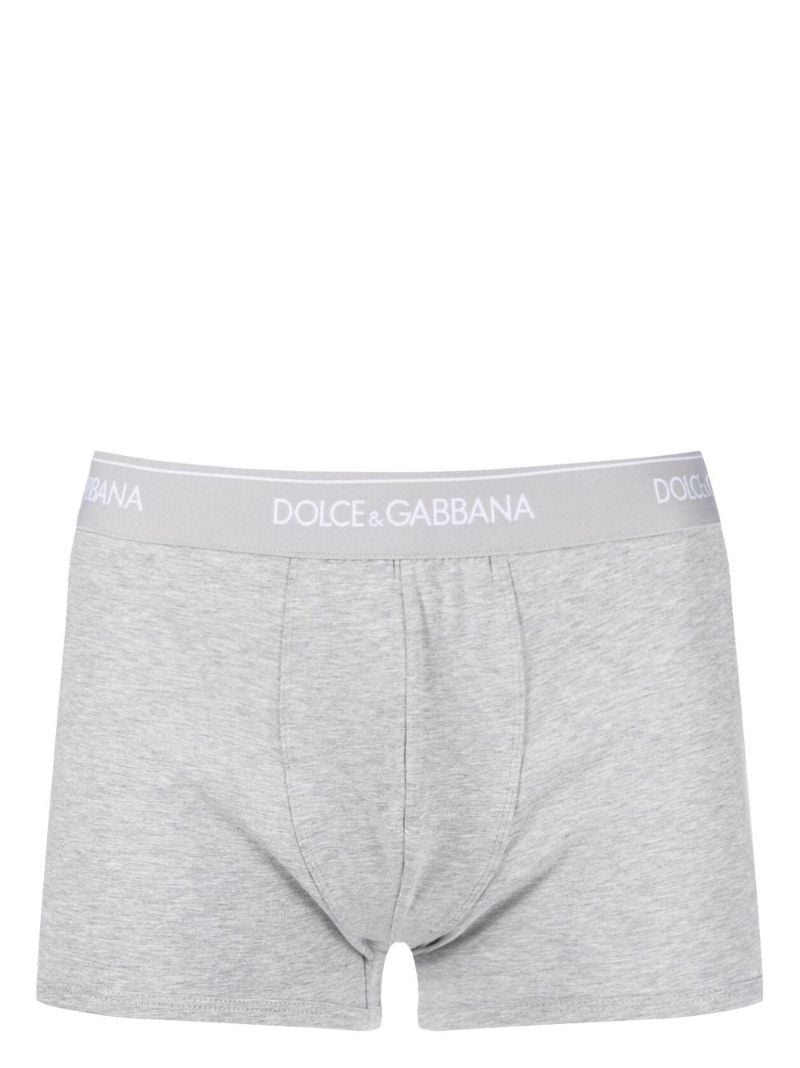 Grey Logo Boxer Briefs Set