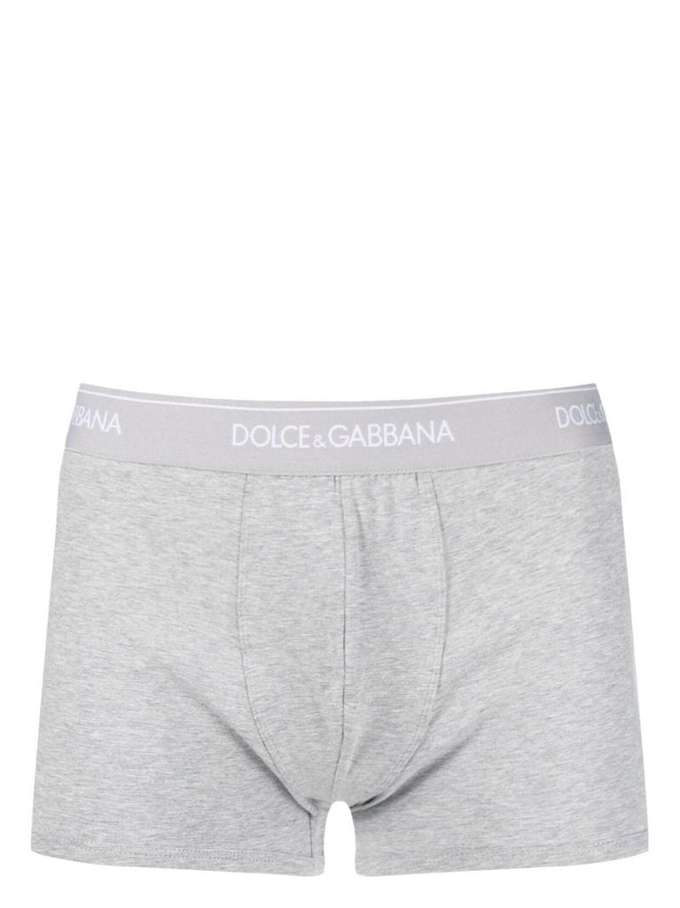 Grey Logo Boxer Briefs Set