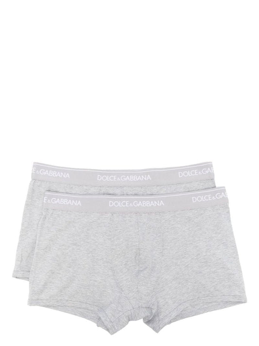 Grey Logo Boxer Briefs Set