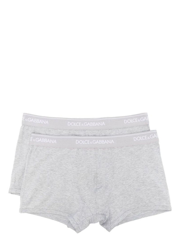 Grey Logo Boxer Briefs Set