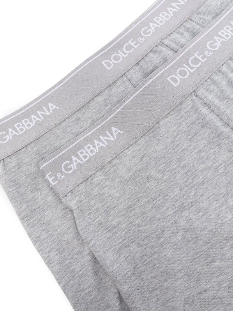 Grey Logo Boxer Briefs Set