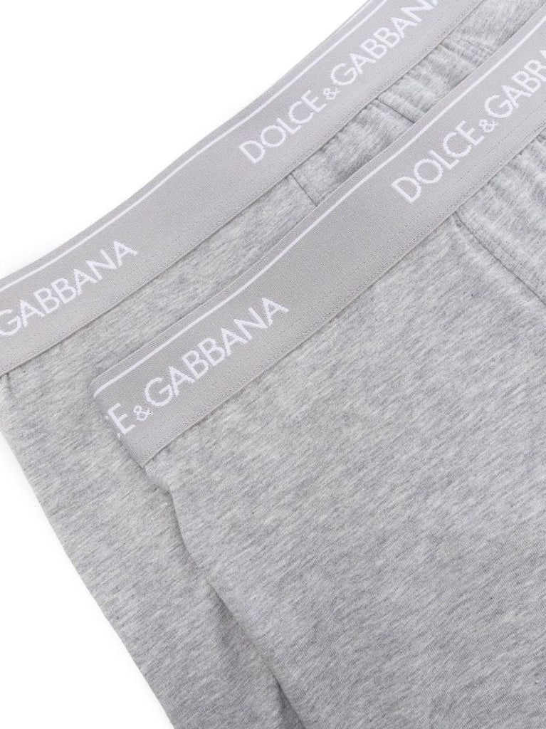 Grey Logo Boxer Briefs Set