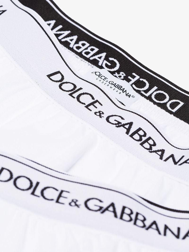 White Logo Boxer Briefs Set