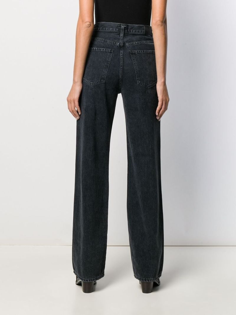 Black Annina High-rise Wide-leg Jeans