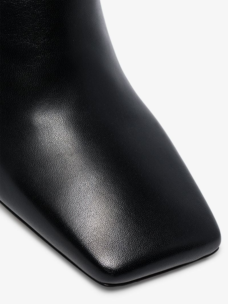 Black Isa 85 Knee-high Leather Boots