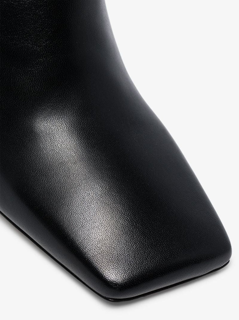 Black Isa 85 Knee-high Leather Boots