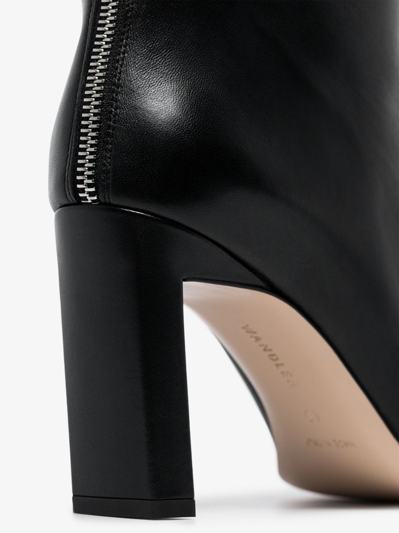 Black Isa 85 Knee-high Leather Boots