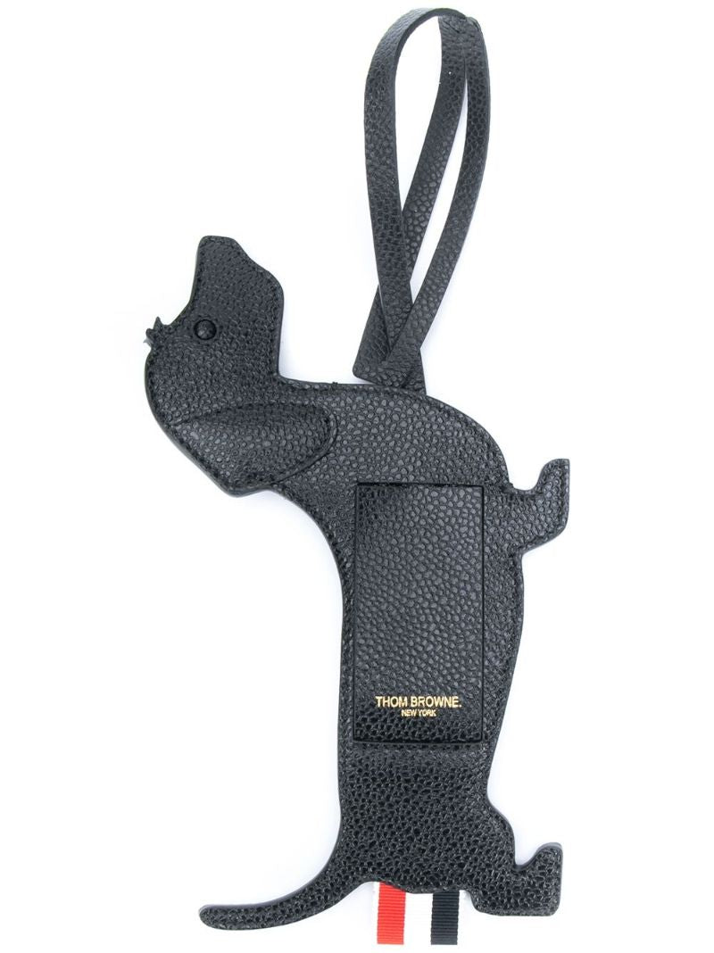 Black Hector Icon Leather Luggage Tag