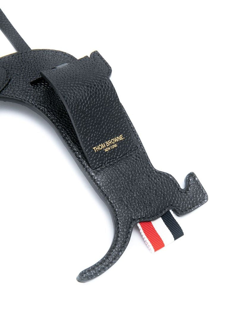 Black Hector Icon Leather Luggage Tag