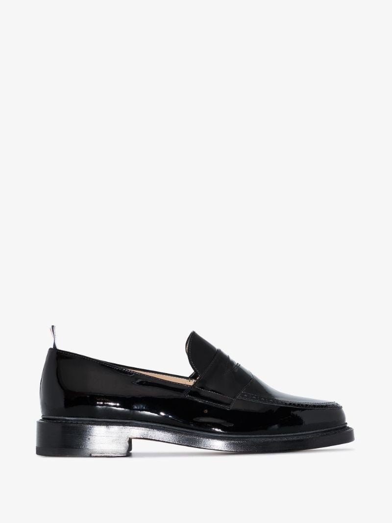 Black Patent Leather Penny Loafers