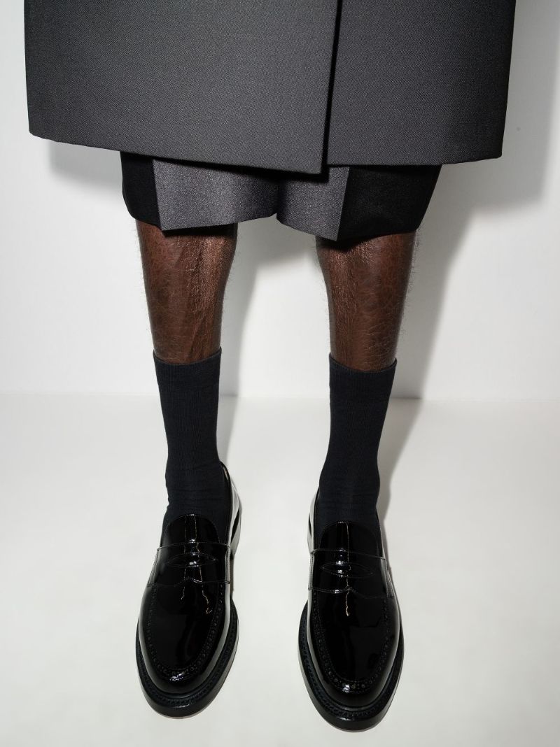 Black Patent Leather Penny Loafers