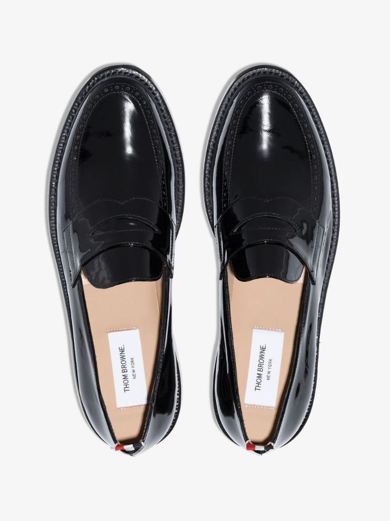 Black Patent Leather Penny Loafers