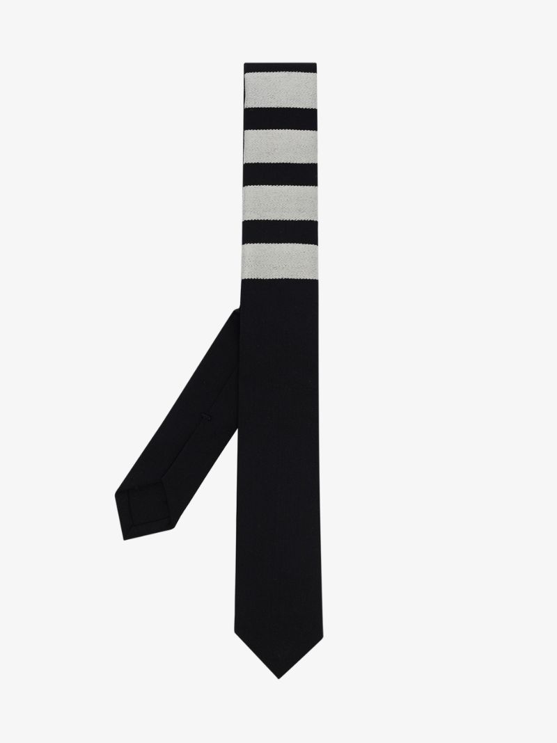 Black 4-bar Stripe Tie