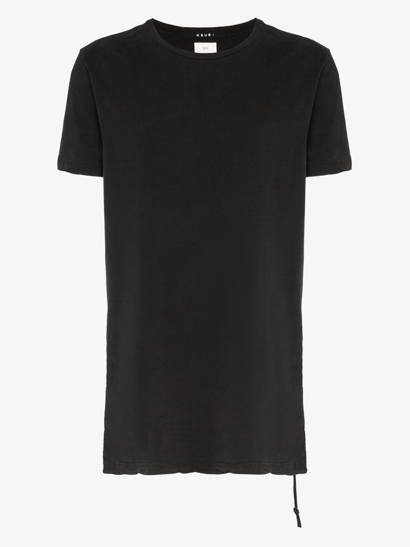 Black Seeing Lines Cotton T-shirt