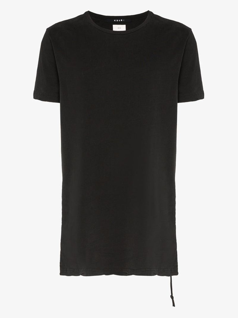 Black Seeing Lines Cotton T-shirt
